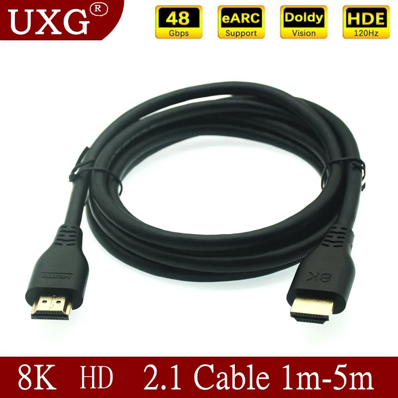 

HDTV-compatible Cable 1m-5M 8K@60Hz 4K@120Hz 2K@144Hz HDR 48Gbps HDCP2.2 7.1 For Splitter Switch PS4 TV Xbox Projector Computer