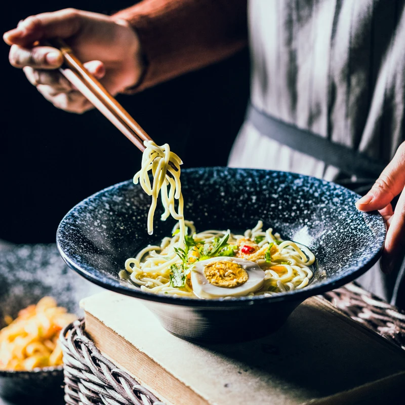 Миска для риса в японском стиле креативная керамическая глубокая тарелка с