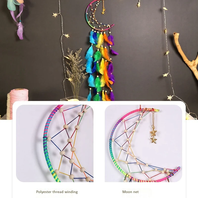 

Home Decoration Rainbow Dream Catcher Feather Dream Catcher Wedding Guest Gift Wall Hanging Decor for Car