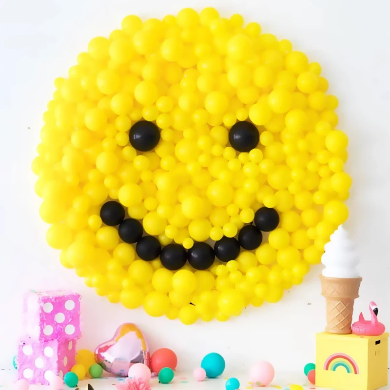 Черно желтые латексные воздушные шары надувные украшение для свадебной