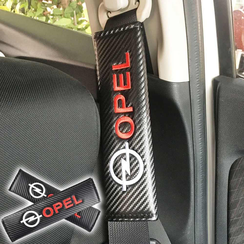 

Car Seat Shoulder Belt Pad Safety Belt Cover Auto Embroidery Safety Belt Accessories For OPEL Corsa Insignia Astra Antara Zafira