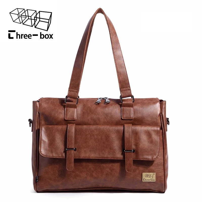 Модная винтажная брендовая мужская сумка вместительный Повседневный портфель
