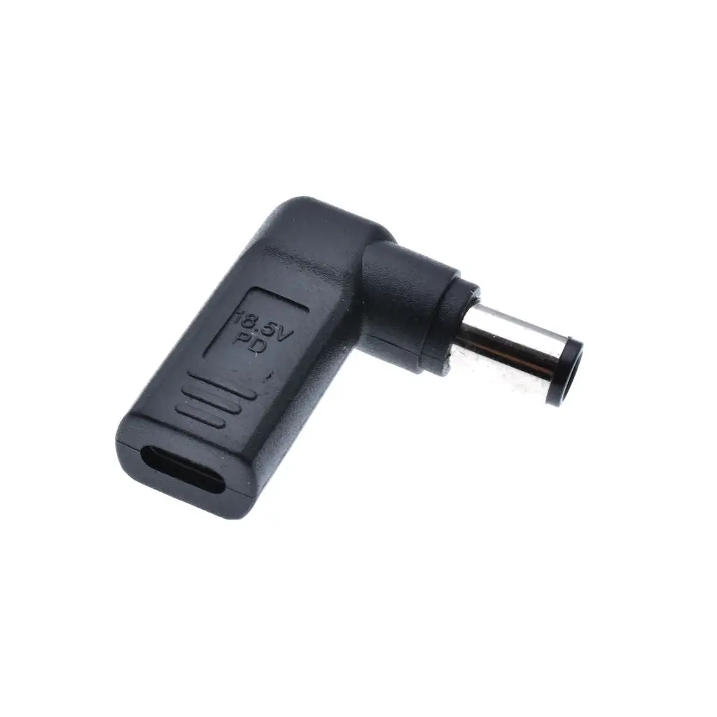 

USB 3.1 Type C Female To 7.4 x 5.0mm Male Plug Right Angled DC Power Adapter for Dell HP Laptop