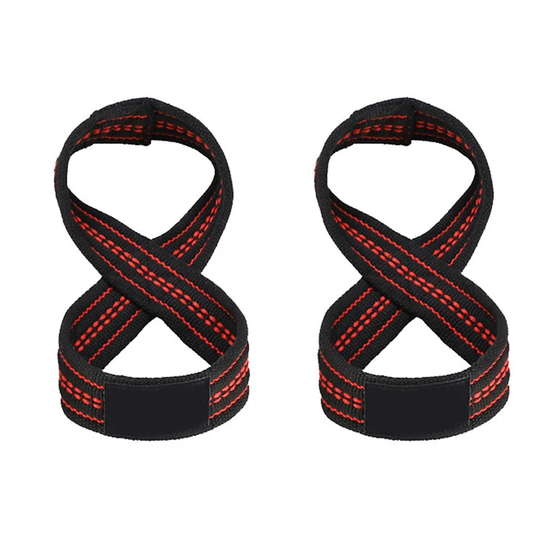 2pcs Figure 8 Weight Lifting Straps Deadlift Wrist Strap Pull-ups Support Gym Training Belt BB55 | Спорт и развлечения