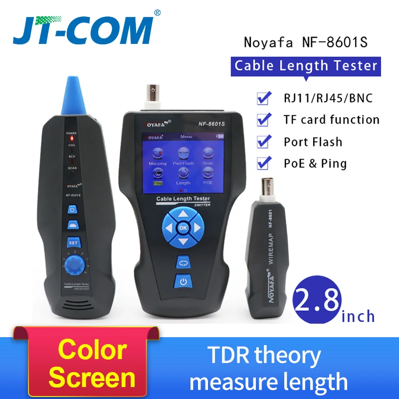 NF-8601S TDR Тестер сетевого кабеля RJ45 RJ11 BNC Металлический тестер Точка обрыва длины