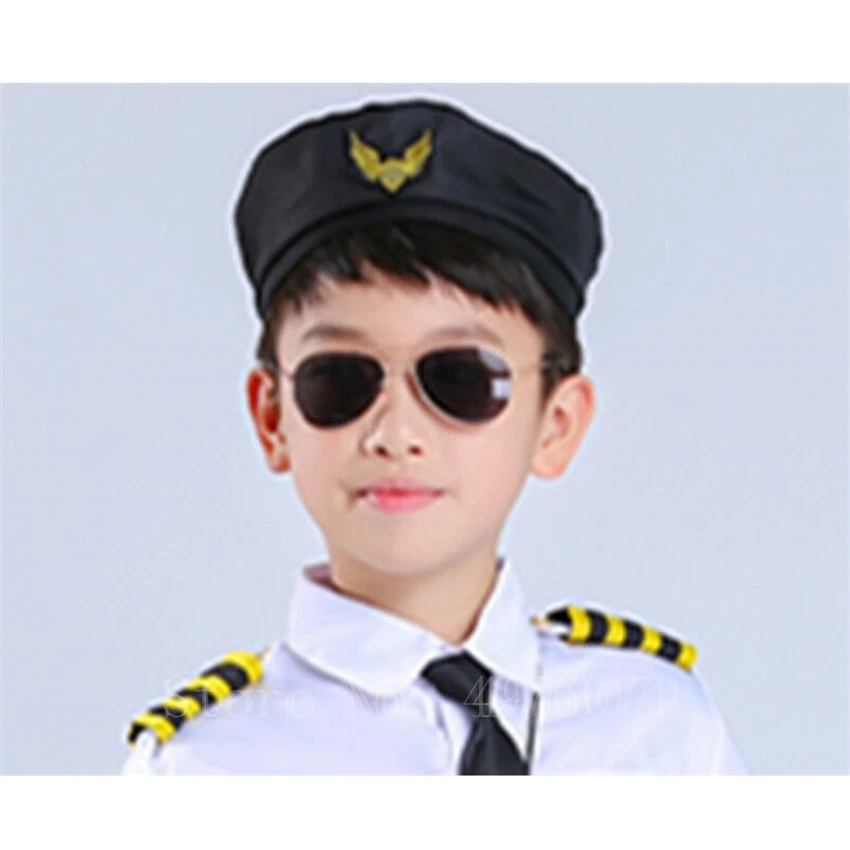 Маскарадный костюм пилота для мальчиков причудливый стюардесс самолет вечерние