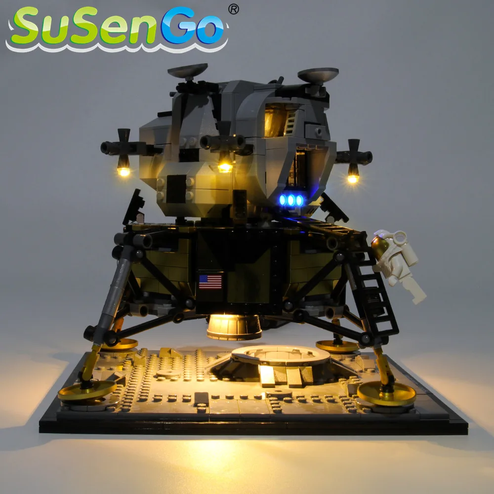 SuSenGo светодиодный светильник комплект для 10266 создатель Apollo 11 лунный Lander (модель