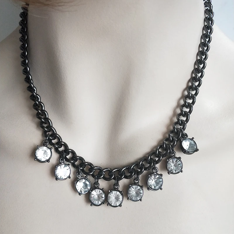 Новинка 2019 черный 9 белый цвет для женщин кулон стразы подарок этнический