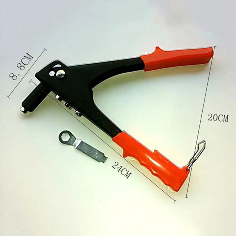 

Pop Rivet Gun Kit Manual Hand Riveter Heavy Duty Tool Repair 40 Rivets Red