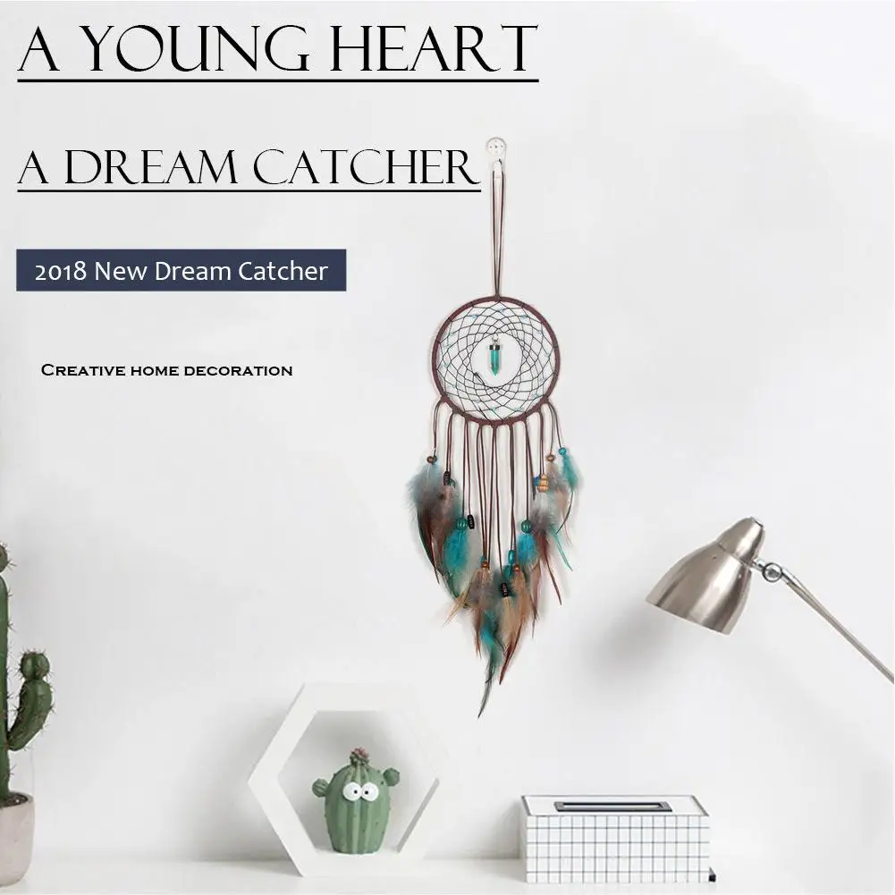 Ловец снов настенное украшение перья ротанговый светильник на стену подвесное