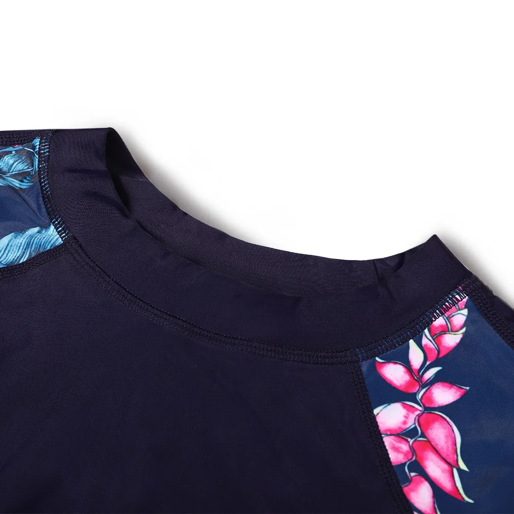 Женский купальник с длинным рукавом рубашка принтом в стиле ретро | Спорт и