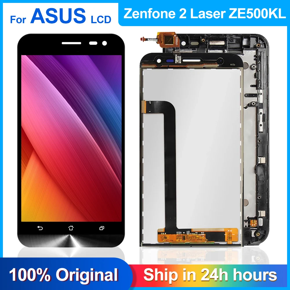 Оригинальный ЖК-дисплей 5 0 дюйма для ASUS Zenfone 2 Laser ZE500KL сенсорный экран с рамкой LCD |