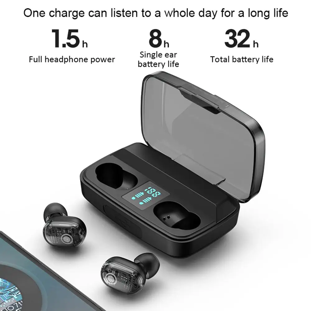 TWS беспроводные Bluetooth наушники стерео мини невидимая Спортивная гарнитура