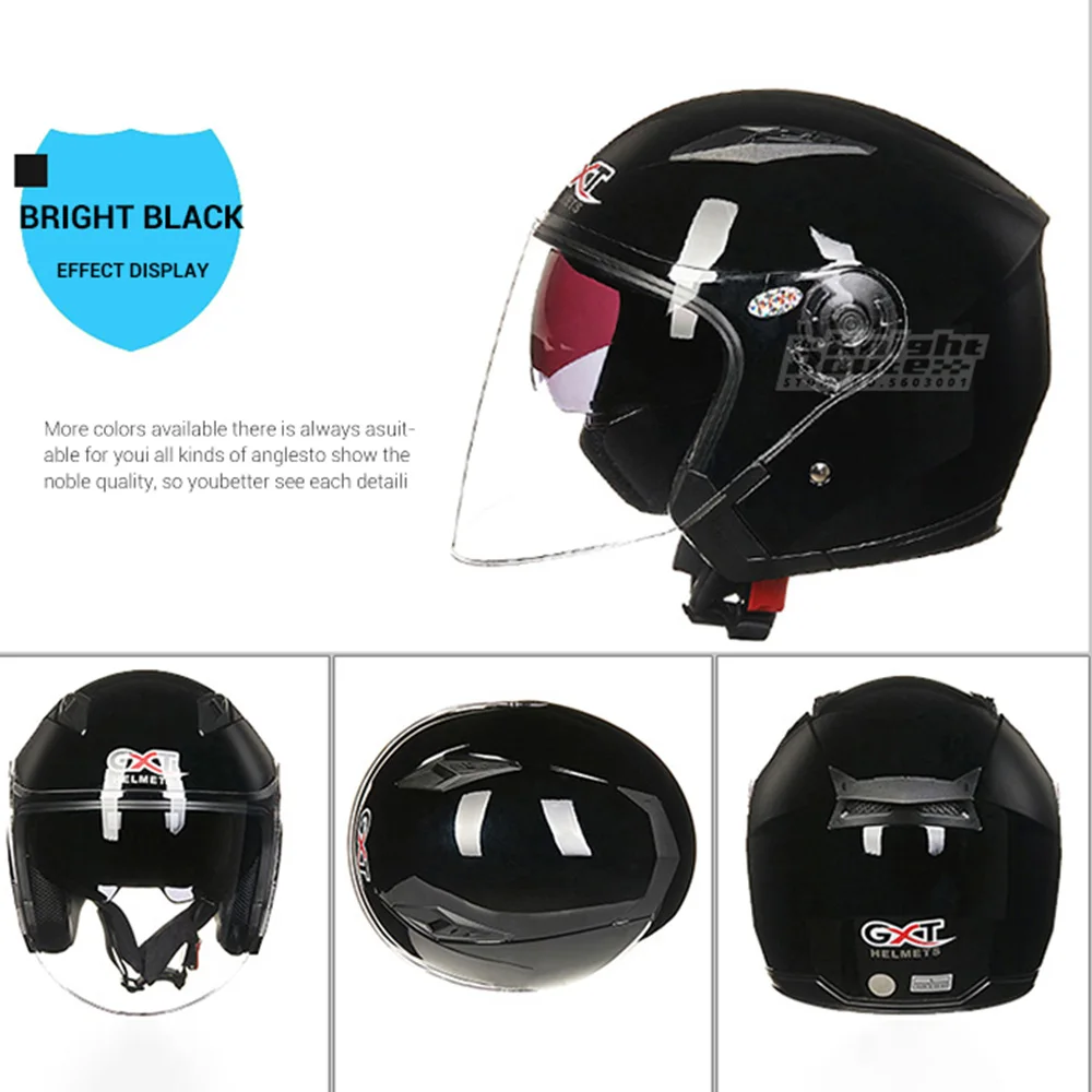 Серый мотоциклетный шлем Аксессуары для мотоцикла с открытым лицом 3/4 двойными