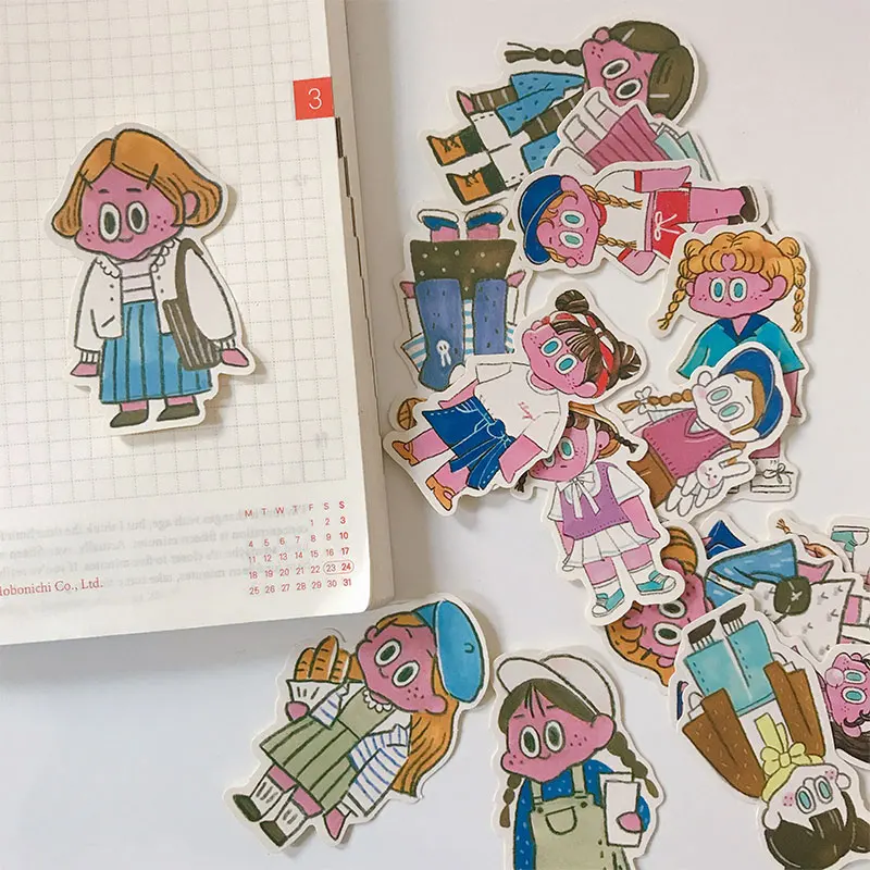 26 шт./компл. Ретро японский Kawaii Miss Girl стикер набор для скрапбукинга альбом журнал