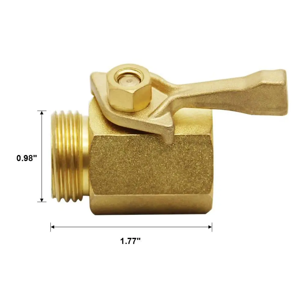 

3/4 Inch Brass Shut Off Valve Garden Hose Water Pipe Connector Solid Copper Ball Cut Off Valve Gardening Watering Equipment