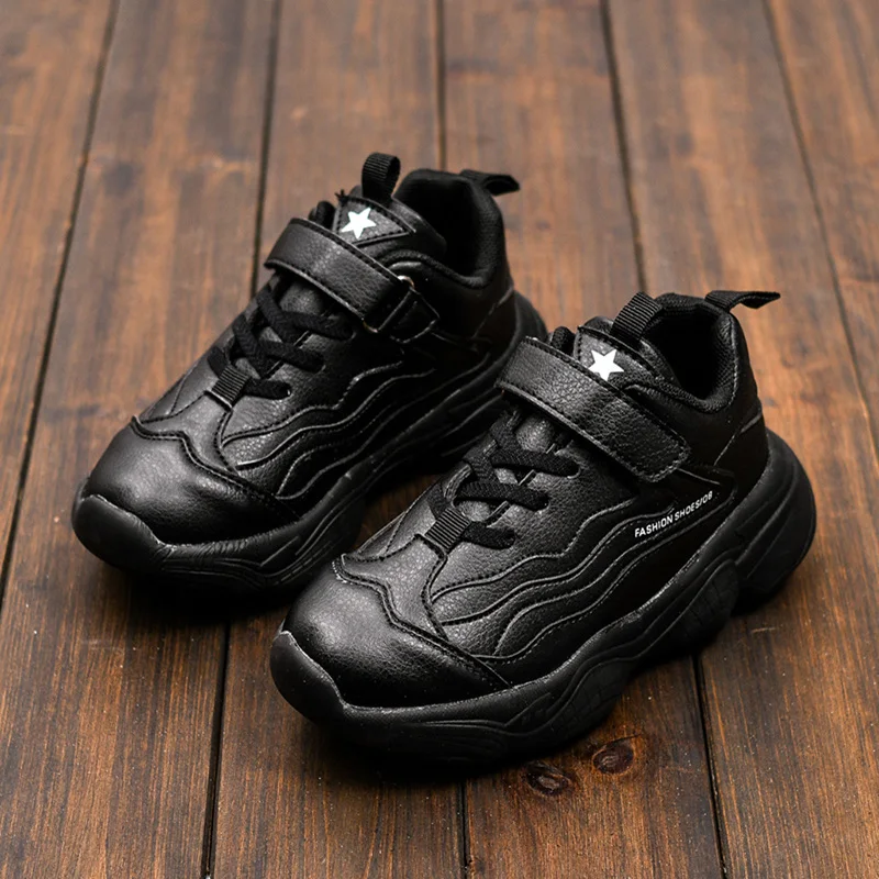 Осенне-зимние модные кроссовки VOSONCA для мальчиков и девочек детские кожаные