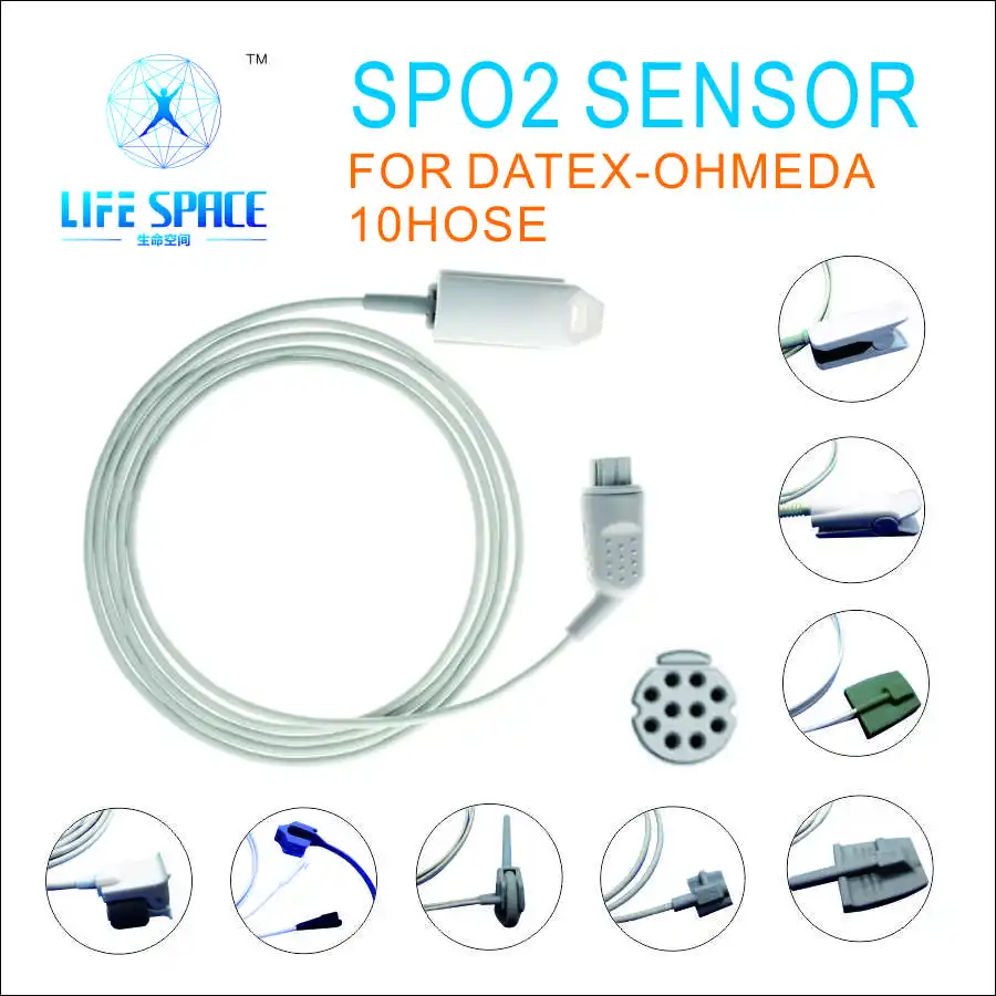 

Длинный кабель AWT для взрослых, зажим для пальца, многоразовый датчик кислорода Spo2 для GE S/5 с технологией datex-ohmeda