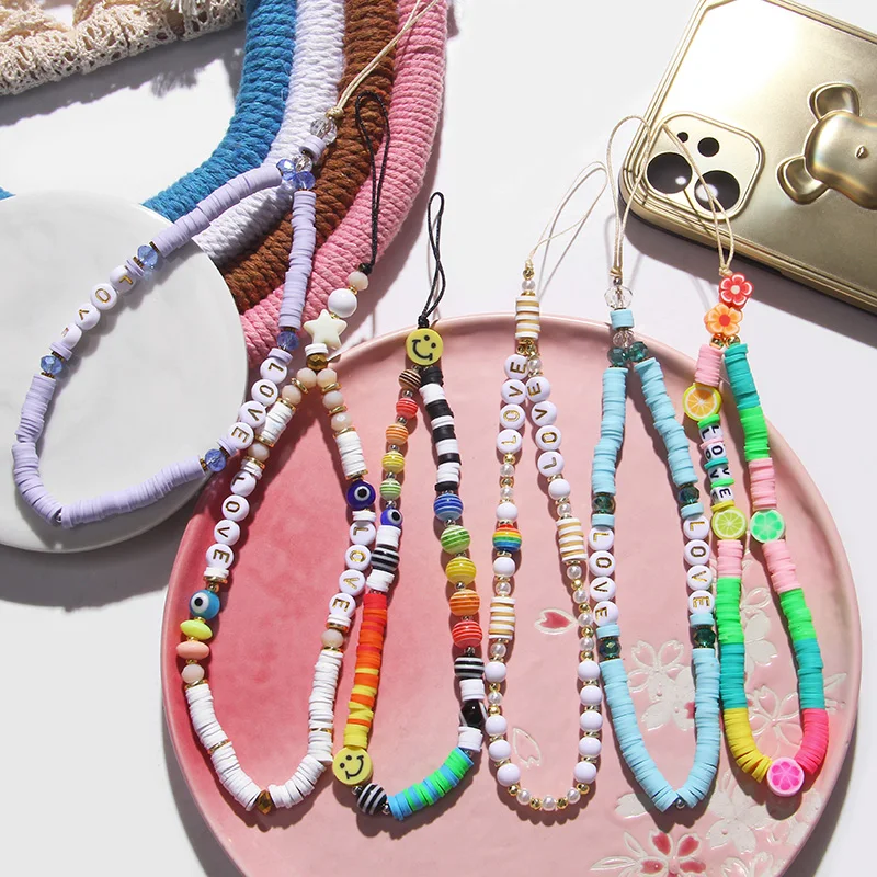 Новый ремешок для телефона яркий мягкий глиняный девушек и женщин | Украшения