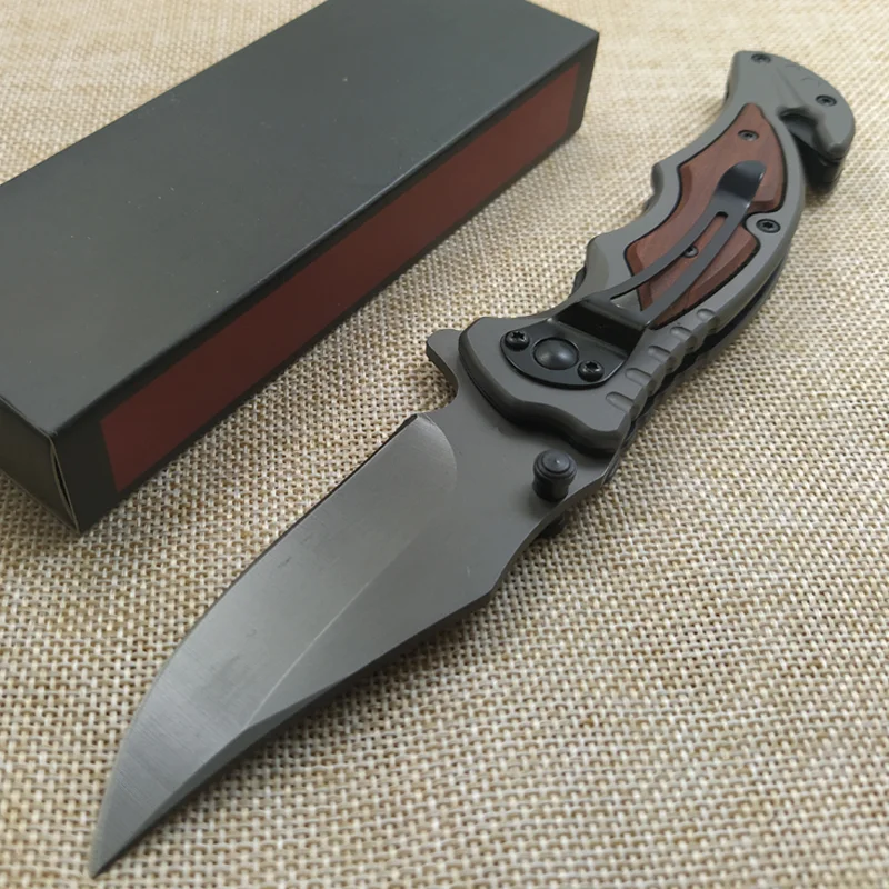 Cuchillo plegable de calidad 5Cr13Mov para acampada, cuchillo táctico de caza, militar, EDC, multiherramienta