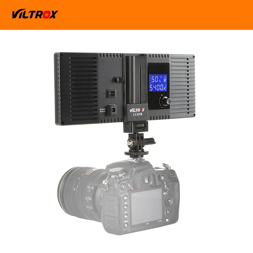Viltrox L132B Светодиодная лампа для видеосъемки ультратонкий ЖК дисплей с