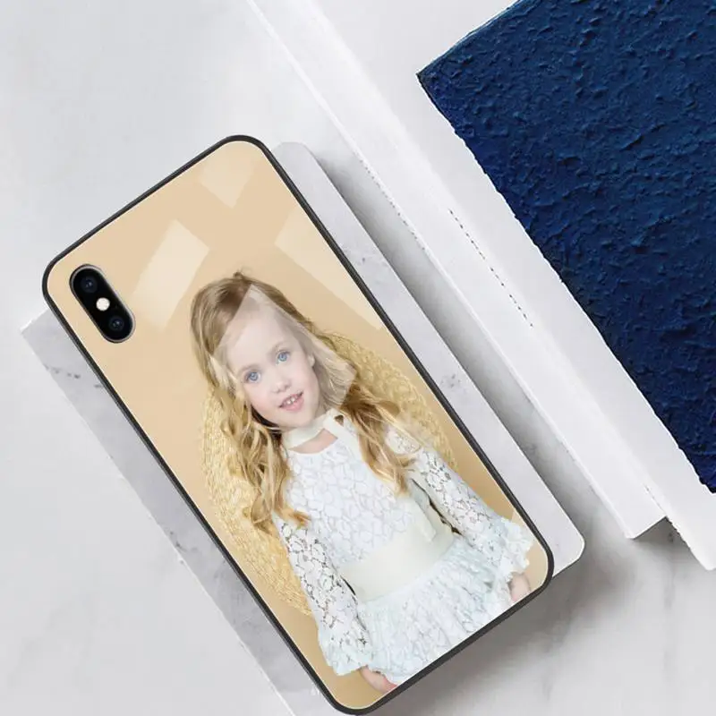 

Baby Girl Glass Phone Case Back Shell For IPhone 12 11 Pro Max Cases XR XS 7 8 Plus Cover Accessories Carcasa