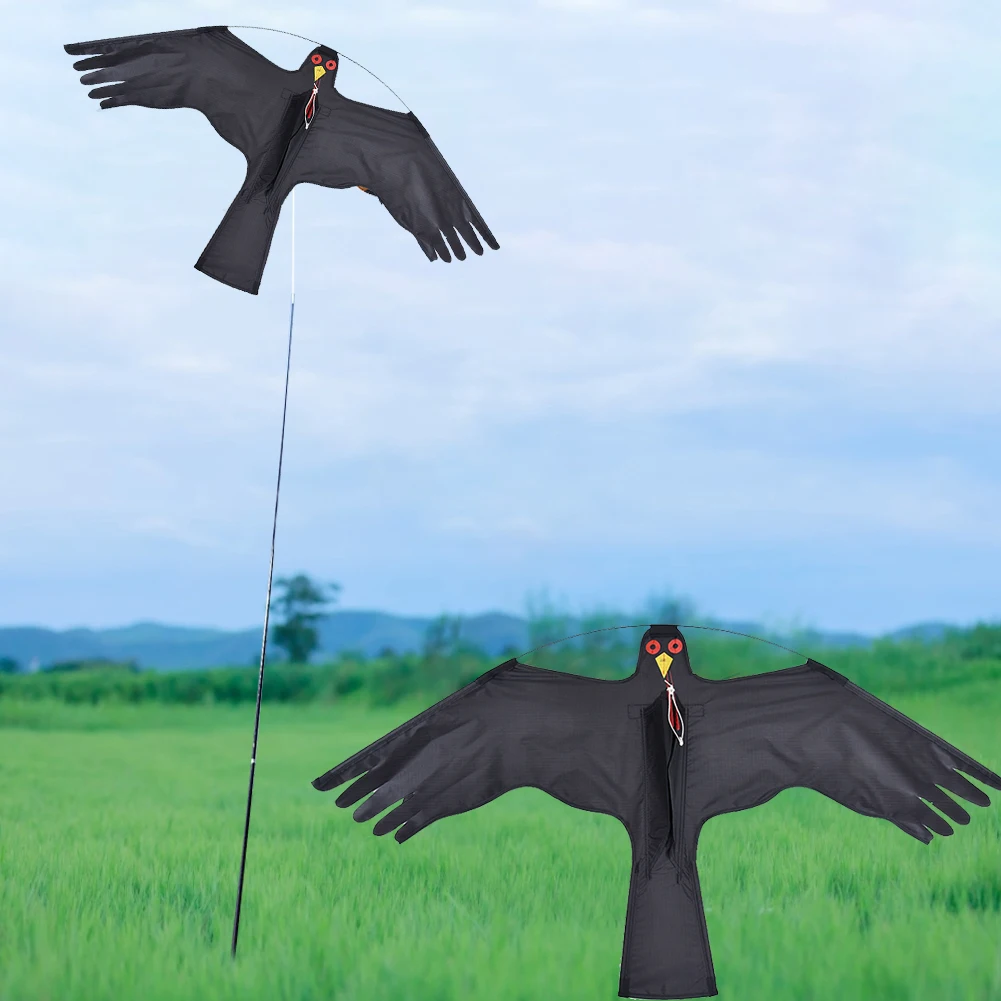 Emulation Flying Drive Bird Repellent Kite With 2M Kite Line Lightweight Easy To Assemble Bird Kite For Garden Yard Farm