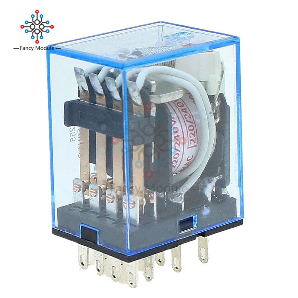 MY4NJ модуль электромагнитного реле светодиодный общего назначения 4pdt 14 контактов