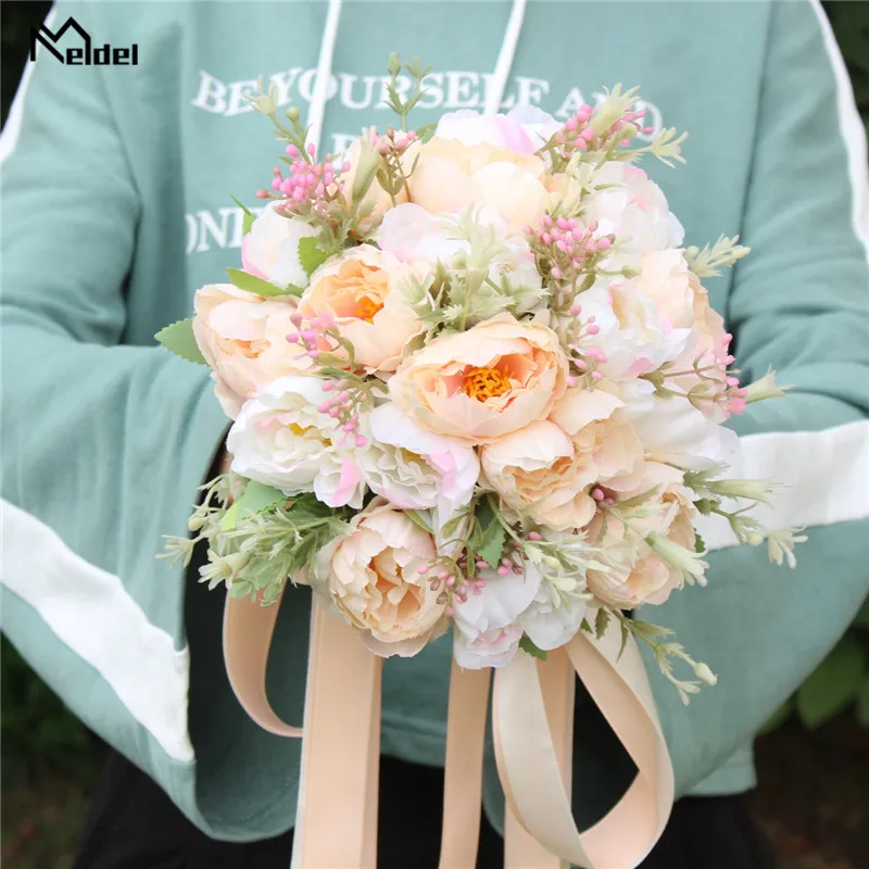 Meldel свадебный букет цветок держатель для подружек невесты Искусственный Розовый
