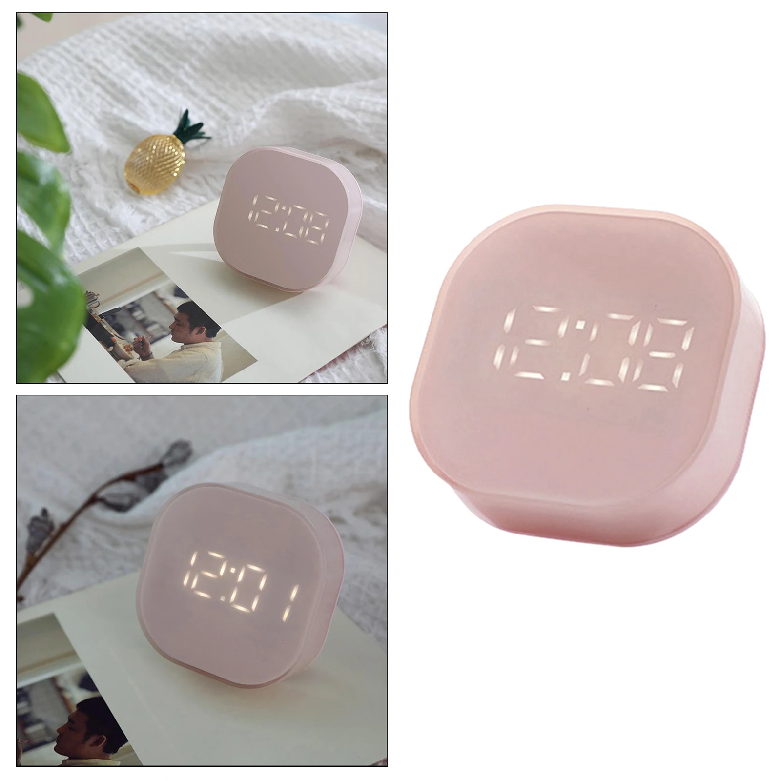 Mini Cube Bedside Digital Loud Alarm Clock Magnetic 12/24H Home Office Timer | Дом и сад