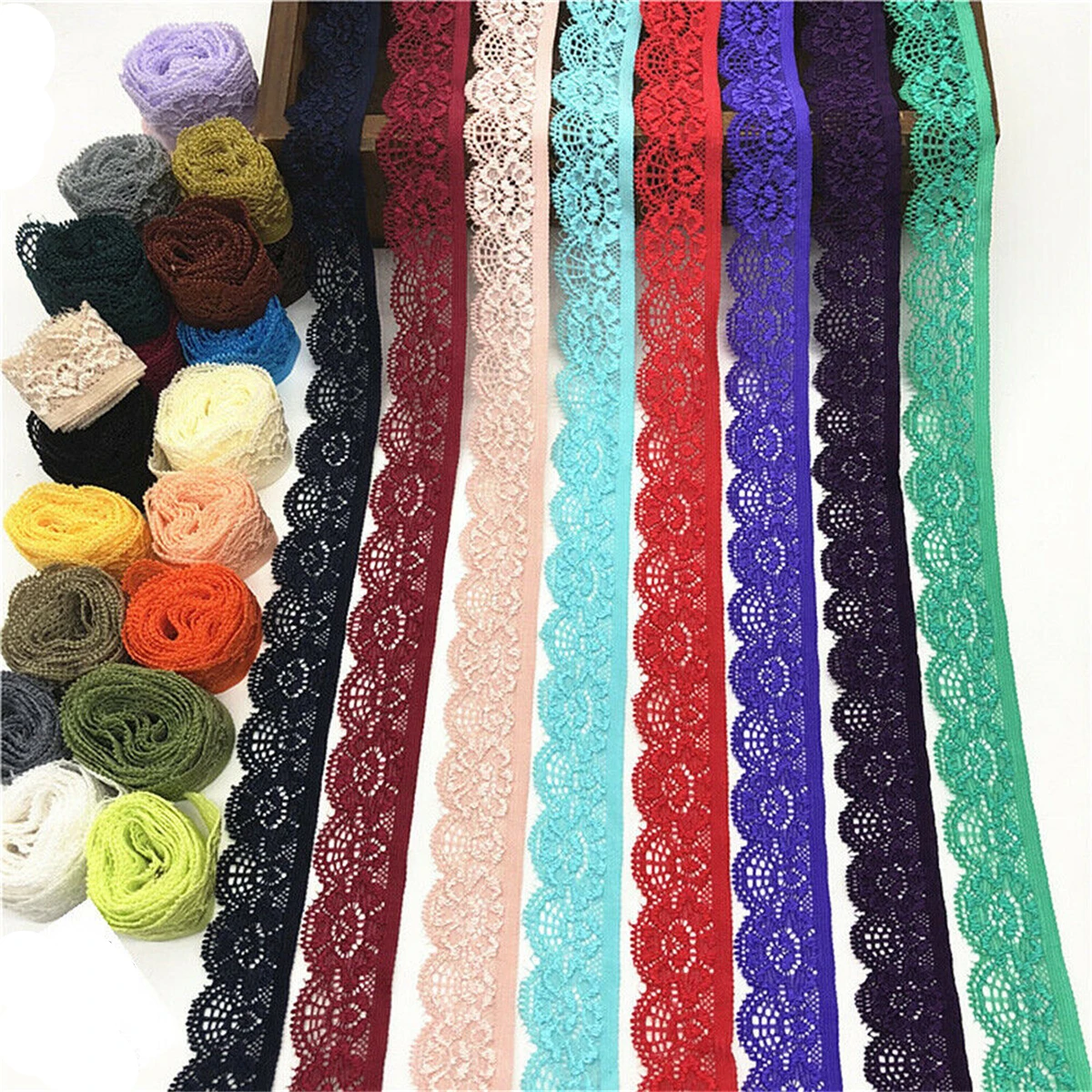 

5 ярдов, Цветочная вышивка, хлопковая кружевная отделка, лента, свадебная ткань, швейное ремесло, новинка