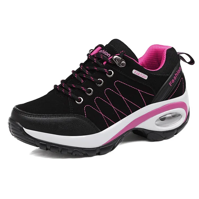 black 2 Размеры 35-42; женская обувь; модные кроссовки для прогулок; tenis feminino Sapato; Повседневная обувь; basket femme; обувь суперзвезды на каблуке 6 см - Цвет: black 2