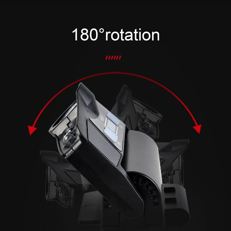 

Sports 180 Rotatable Waterproof Night Fishing Cap Clip Headlight Battery Display USB Rechargeable Headlamp Outdoor