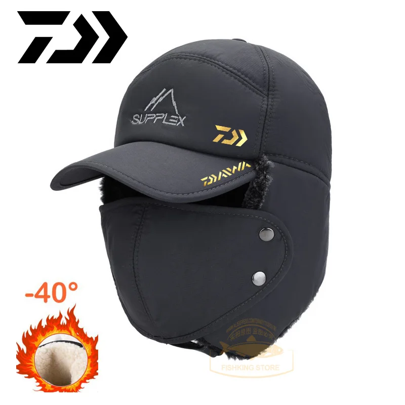Рыболовная Шапка DAIWA Зимняя Теплая мужская шапка Lei Feng защита ушей ветрозащитная