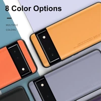 fashion plain leather case for google pixel 6 pro 5a 5 4a 4 xl 6a pixel6 putpu cover anti knock luxury cases