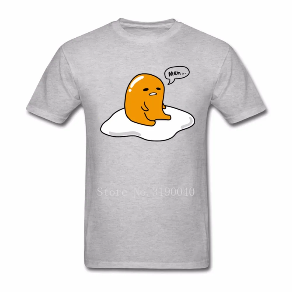 Новинка 2020 Мужская футболка gudetama meh новый стиль мультяшная сетевая с круглым