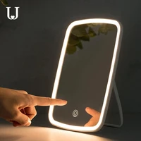 youpin mirror with led cosmetic mirror with touch dimmer switch battery operat stand for tabletop bathroom bedroom travel