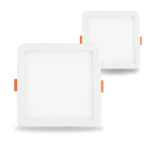 Светодиодный светильник, Ультратонкий встраиваемый светильник 6 Вт 8 Вт 15 Вт 20 Вт 110 В-220 в, квадратный потолочный светильник, белый