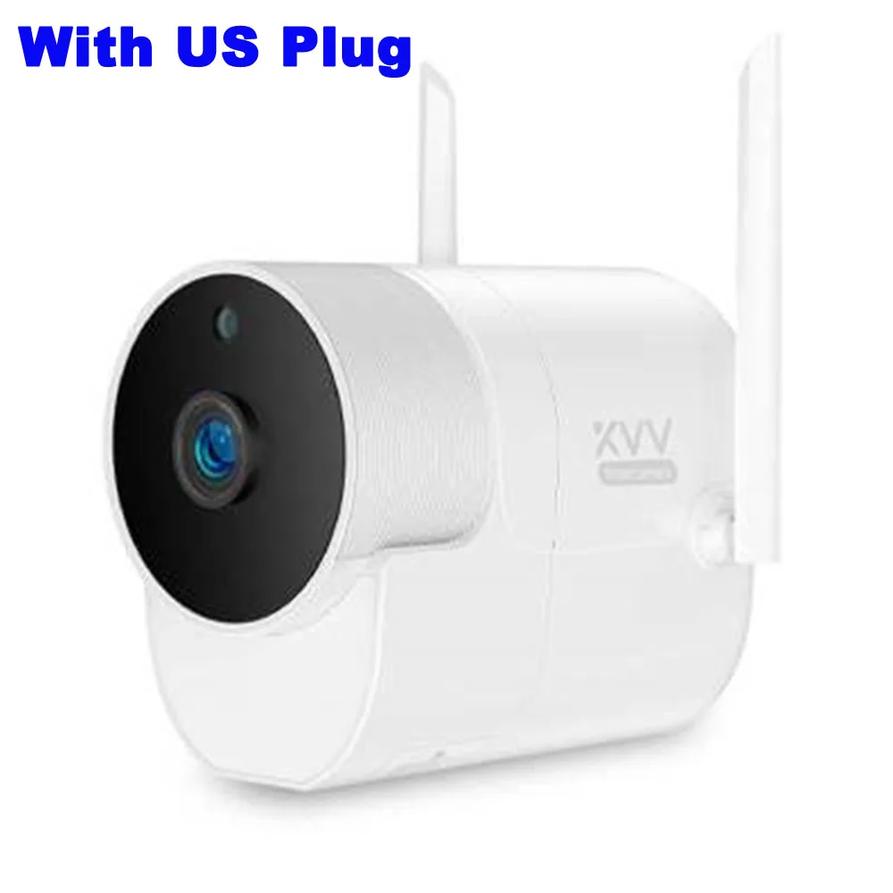 With US Plug Xiaomi Автомобильная наружная домашняя панорамная камера видеонаблюдения Wifi 1080P 180 градусов широкоугольная Водонепроницаемая камера безопасности для Xiaomi - Название цвета: With US Plug