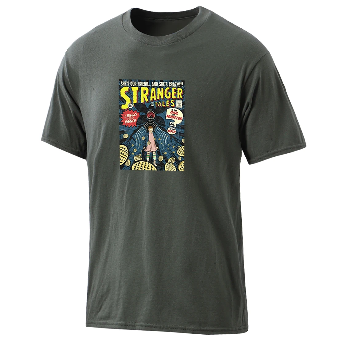 

Summer 100% Cotton Stranger Things T-shirts Retro Retro Funny Retro Harajuku Male O Neck Tee Shirts Leisure Casual Tees