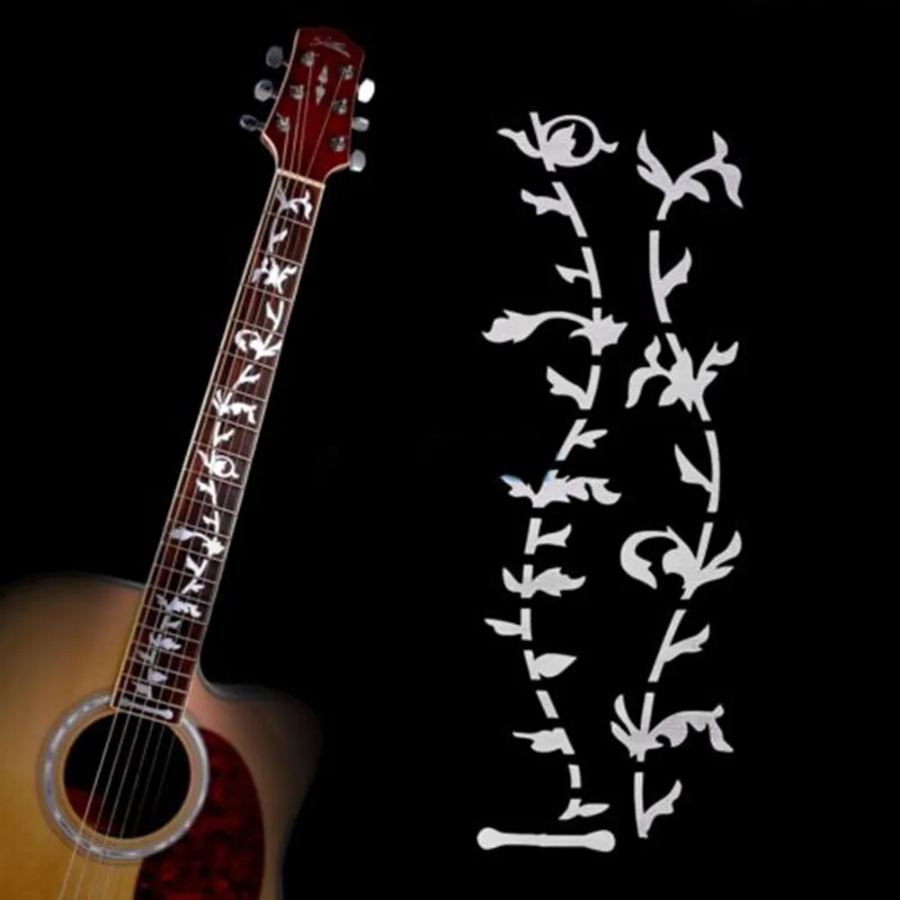 

Inlay Decals Fretboard Sticker For Electric Acoustic Guitar Bass Ultra Ukulele Ultra Thin Tree Of Life Silver Edition DIY Marker