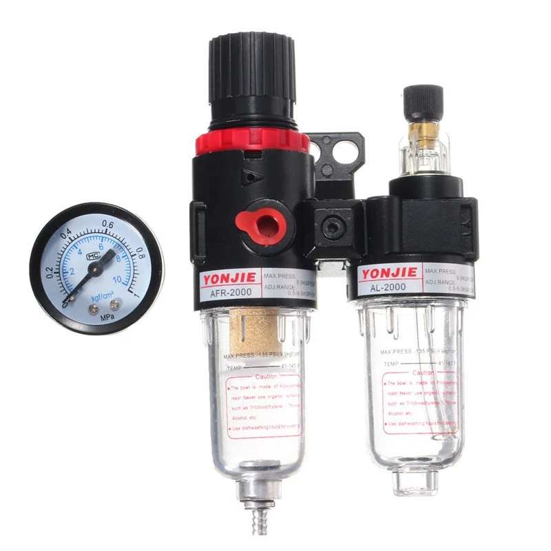 G1/" в линии фильтр для воздушного компрессора регулятор давления ловушка масла/воды сепаратор фильтр Регулятор давления воздуха Аэрограф компрессор
