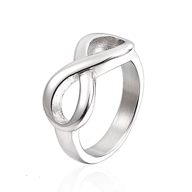 Женское кольцо в виде знака бесконечности из нержавеющей стали|eternity ring|infinity ringrings