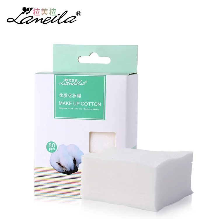 

Cotton Puff Facial Wipes Disposable Washcloth Boxed 80 Pcs B1007