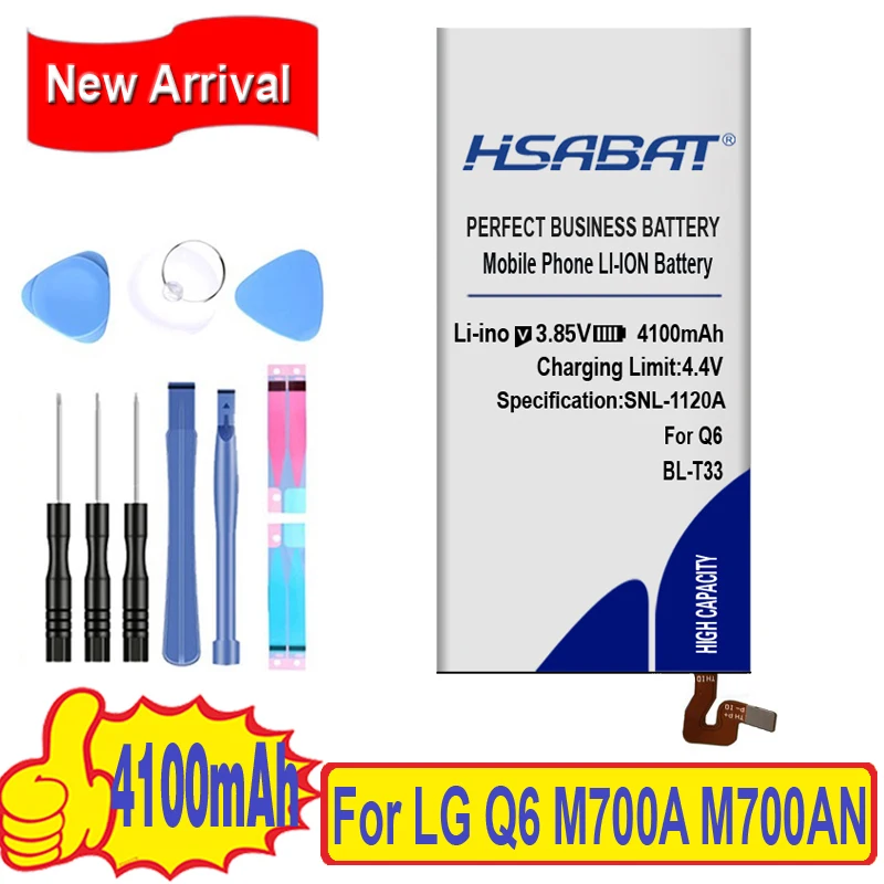 4100mAh Battery for LG Q6 M700A M700AN M700DSK M700N BL-T33