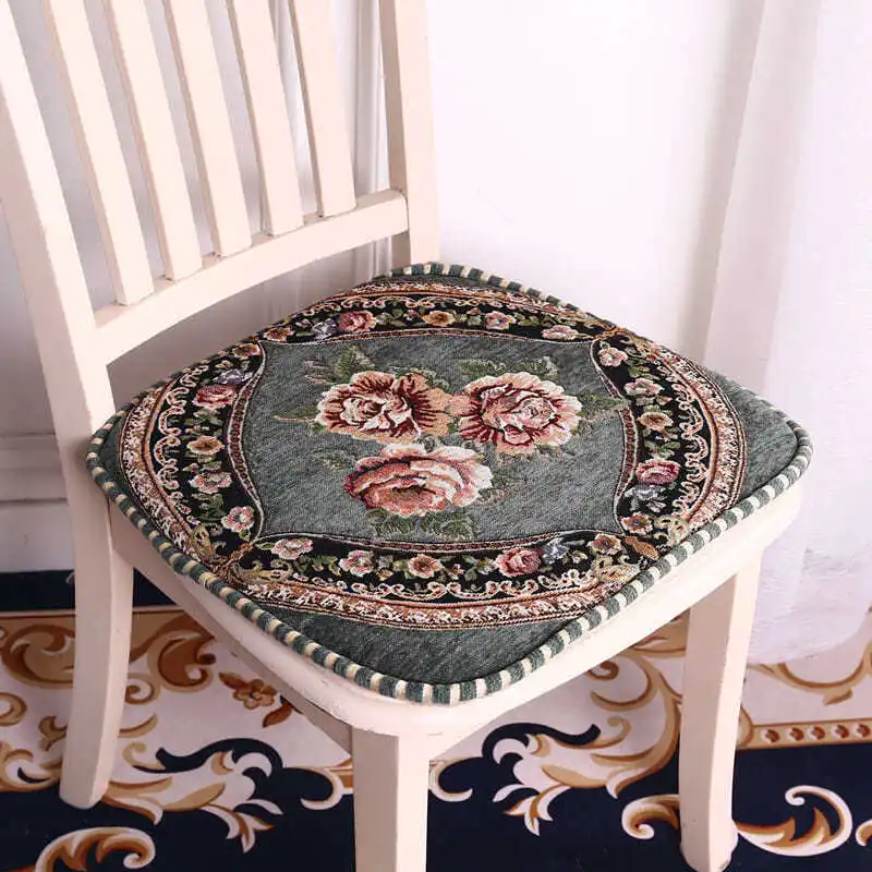 Подушка для стула в европейском стиле из синели мягкая дышащая ткань домашнего