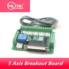 1 шт. MACH3 гравировальный станок 5 осей CNC Breakout доска с оптическим муфтой для шагового двигателя контроллер привода + DB25 + USB кабель