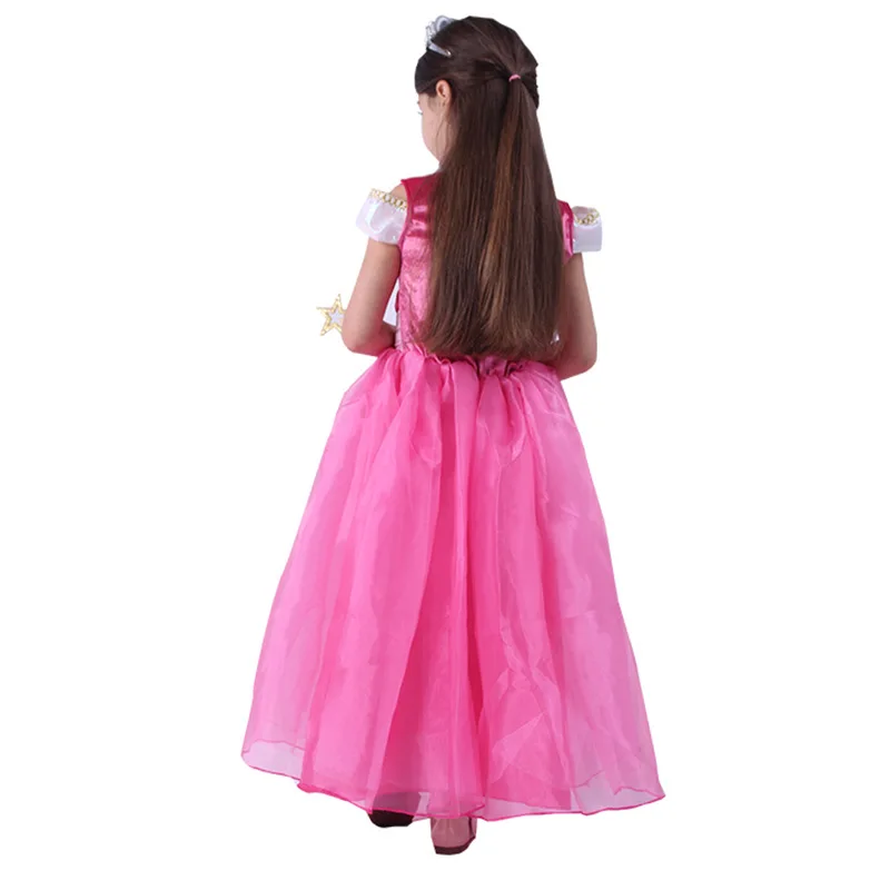 Anime Sleeping Beauty Aurora cosplay costume Halloween Girls long sleeve Pink Princess dress Party | Тематическая одежда и