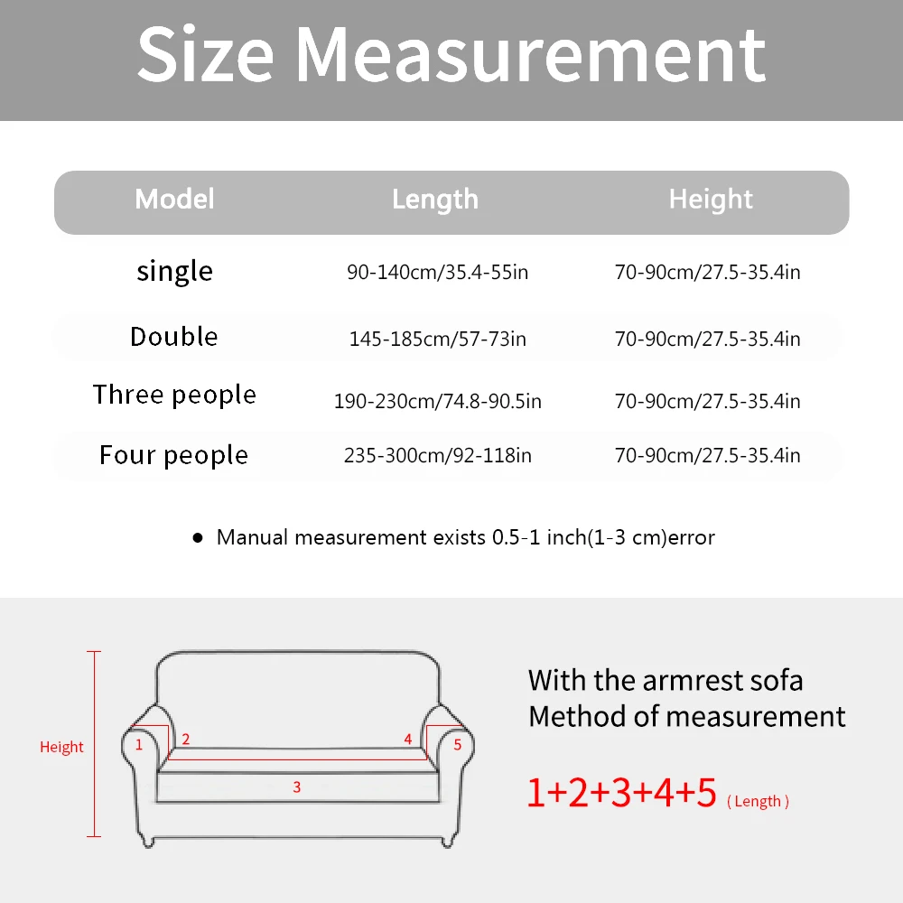

Multicolor Sofa Bed Protector Cover Couch Slipcovers Seat Set Cushion Corner Jacquard Printed Anti-Dust Extensible Living Room