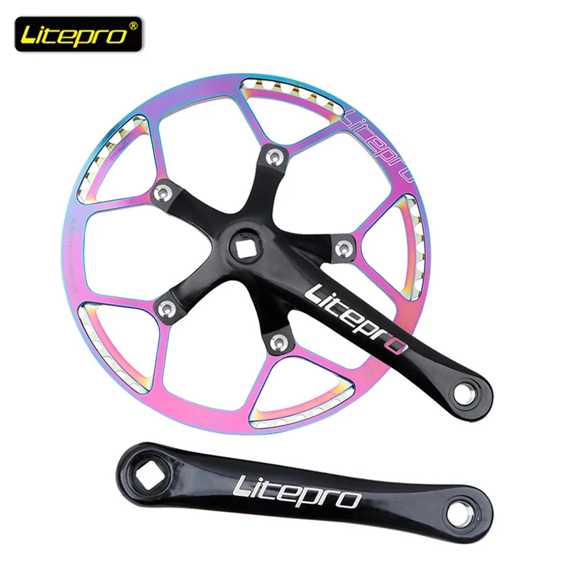 Велосипед Litepro BMX BCD130 однодисковая шестерня круглая пластина Кривошип 45/47/53/56/58T